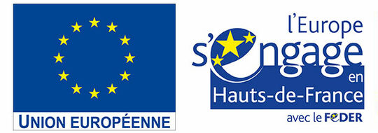 Logo de l'Union Européenne et l'Europe s'engage Hauts de France