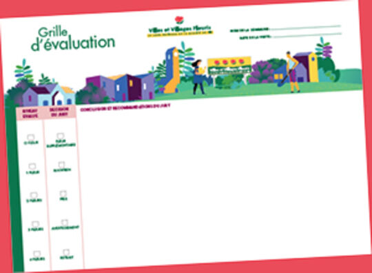 Grilles d'évaluation du jury villes et villages fleuris avec tous les critères à respecter